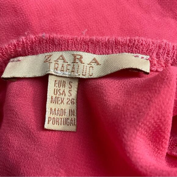 Zara Basics Texture Front Sheer Back Tank Blouse S Preppy Coconut Girl Festival - Picture 8 of 8